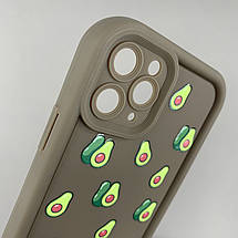 Чохол для Apple iPhone 11 Pro коричневий чохол із зеленими авокадо на телефон айфон 11 про q06h, фото 3