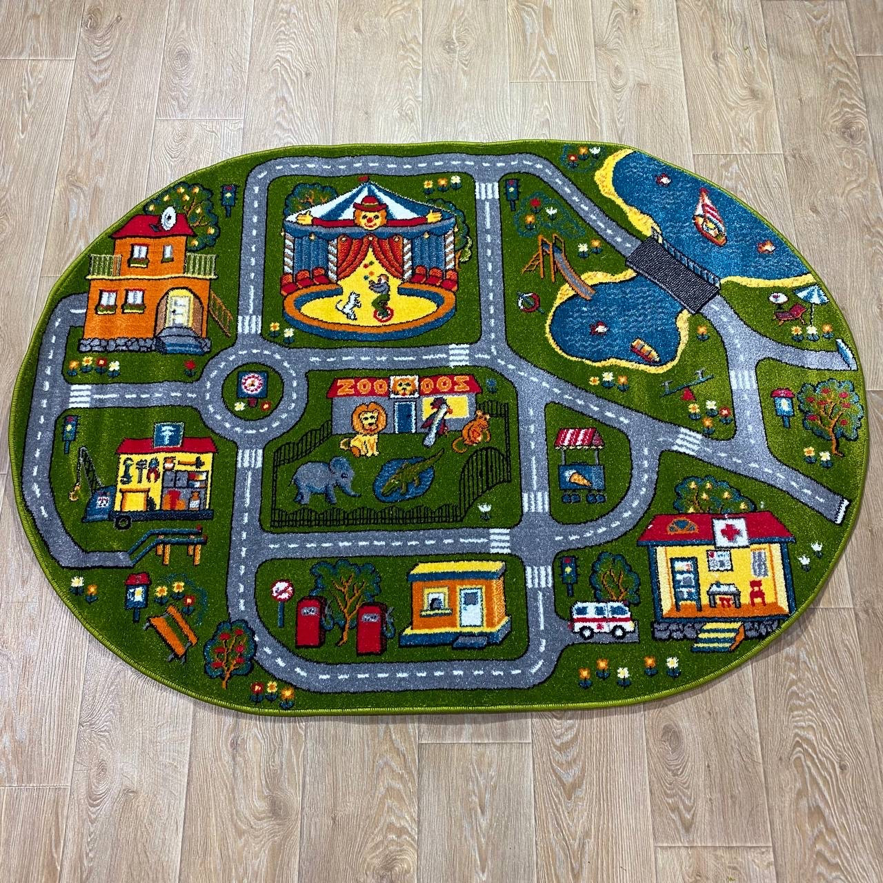 Дитячий килим Дороги 1,20*1,70 овал Kolibri 11061/130о