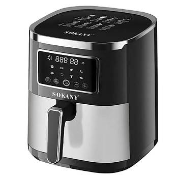 Сенсорна аерофритюрниця на 7л, 1700Вт, Sokany SK-10052 / Кухонний аерогриль / Мультипіч