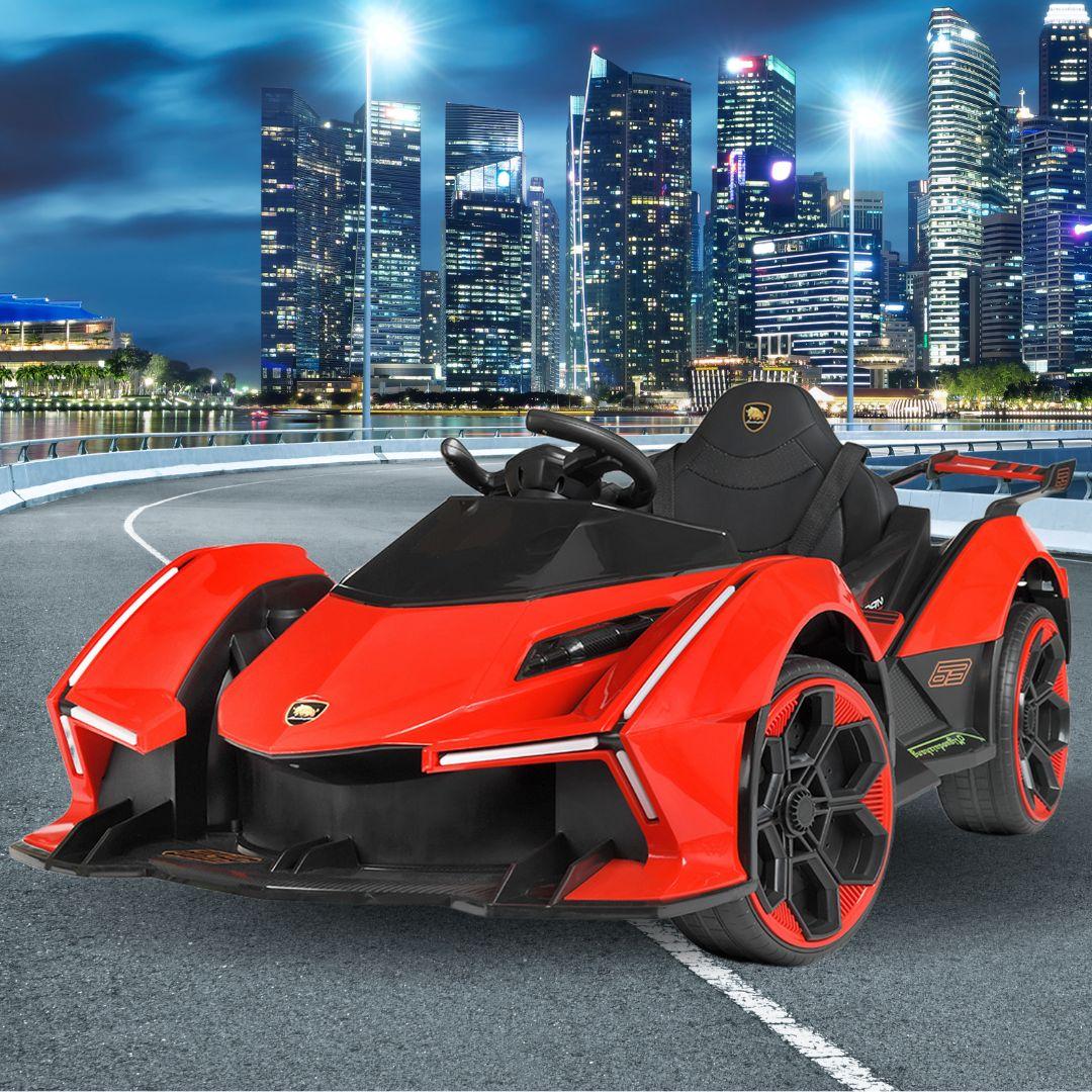 Електромобіль суперкар Lamborghini Bambi Racer для дітей до 30 кг Дитячий спорткар MP3 Bluetooth USB червоний, фото 1