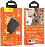 Зарядний пристрій HOCO N37 PD20W (1Type-C) Black, фото 3