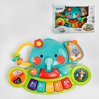 Піаніно Слонік "TK Group" 2 режими мелодії звуки підсвічування тріскачка пісеньки англійською мовою (TK 3135 )