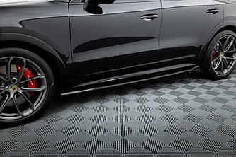 Пороги Porsche Cayenne 3 (2023+) тюнінг обвіс леза спідниця елерон (V2)