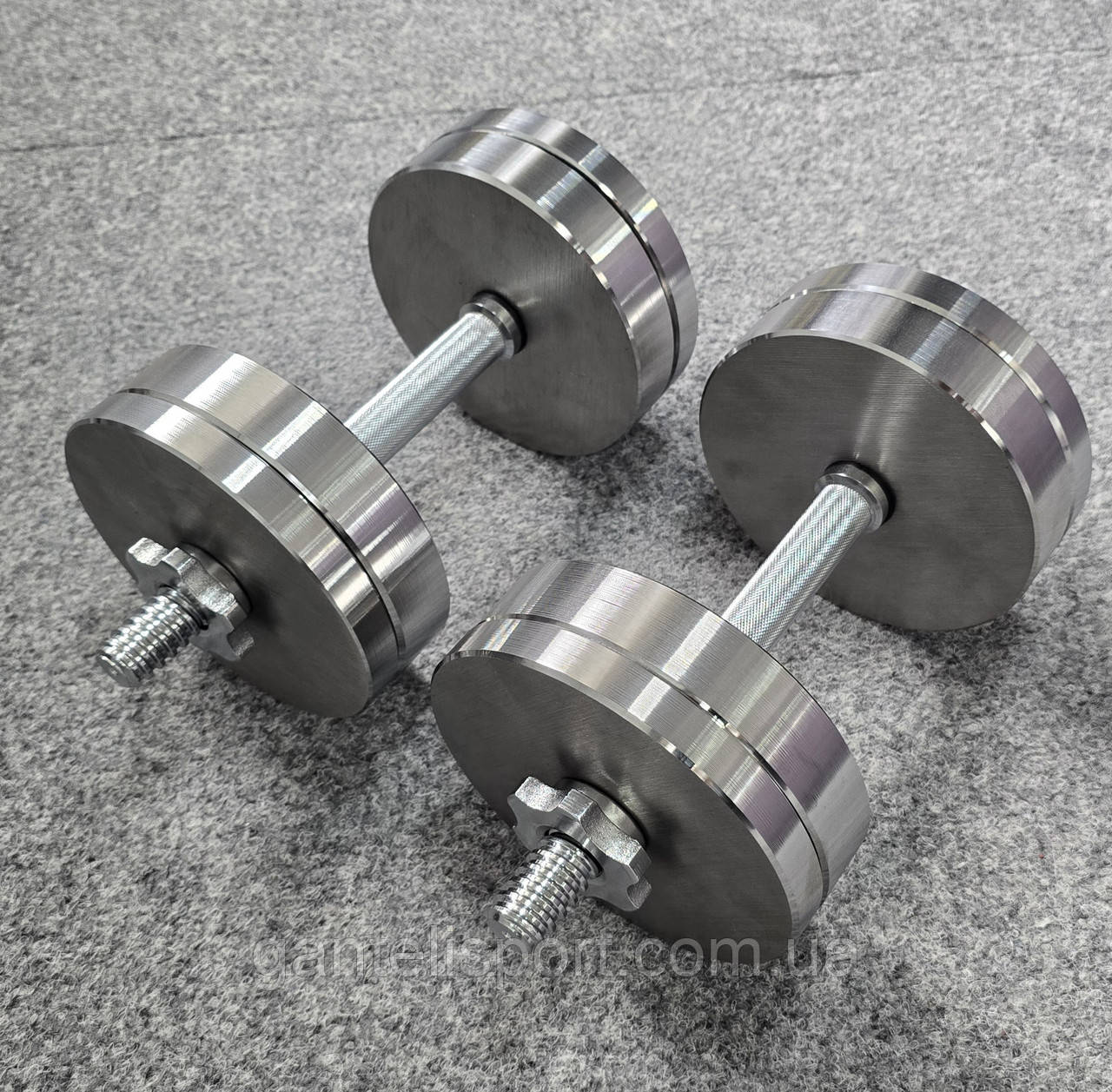 Гантелі металеві 2шт*18 КГ (36 КГ пара) Хром грифи., фото 1