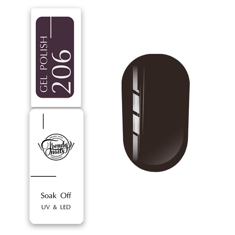 Гель лак Trendy Nails №206, 8 ml, фото 1