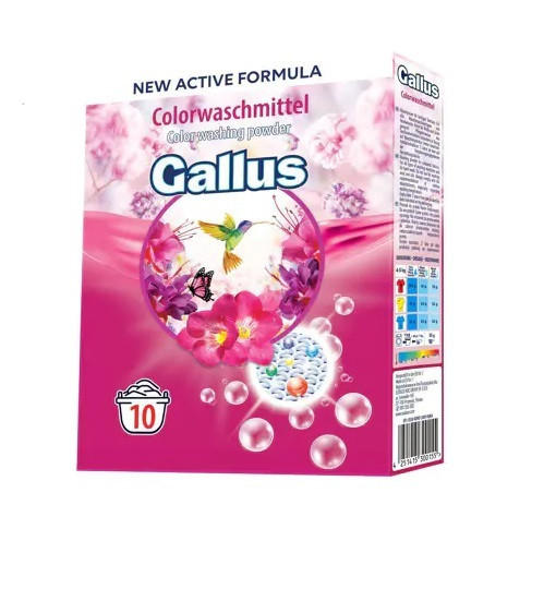 Пральний порошок Gallus Color для кольорових тканин 650 гр