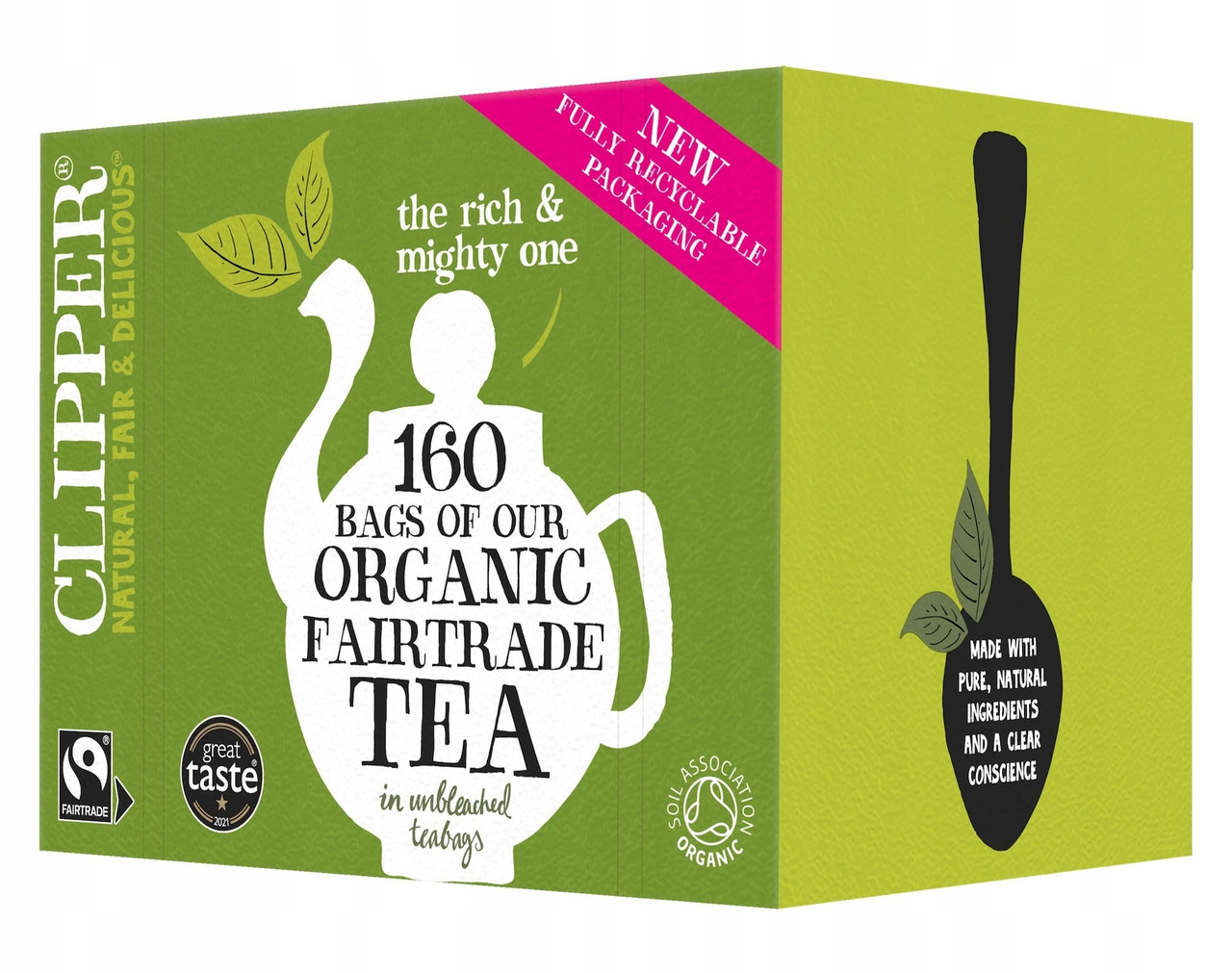 Чорний чай Clipper Fairtrade Everyday Tea 160 пак. 464 г