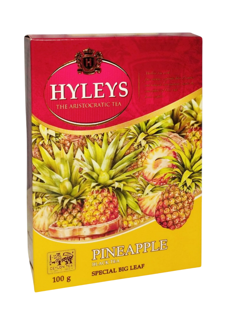 Чорний чай з ананасом Hyleys Pineapple, чорний великолистовий, 100 грамів., фото 1