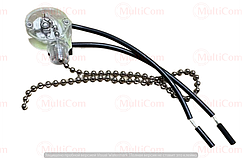 23-01-207. Вимикач для бра, з ланцюжком 20 см, 3 А