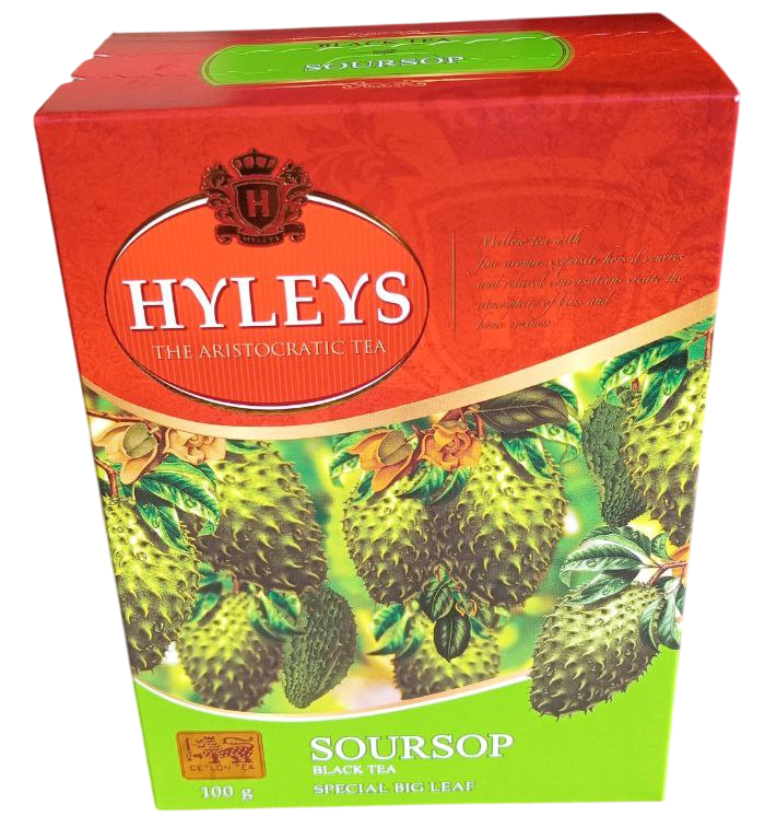 Чорний чай із саусепом Hyleys Soursop, великолистовий цейлонський, 100 грамів., фото 1