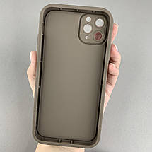 Чохол для iPhone 11 Pro Max чохол з високими бортами з ромашками на айфон 11 про макс коричневий q05j, фото 2