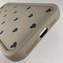 Чохол для iPhone 11 Pro Max чохол з високими бортами з сердечками на телефон айфон 11 про макс коричневий q06e, фото 4