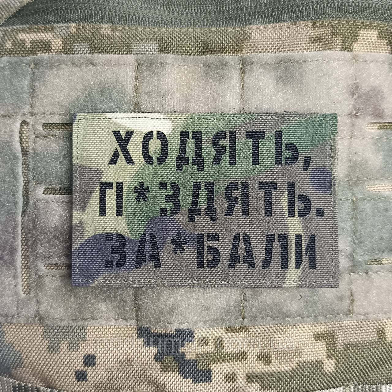 Шеврон ХОДЯТЬ П*ЗДЯТЬ.ЗА*БАЛИ на липучці для велкро патч МУЛЬТИКАМ LaserCut