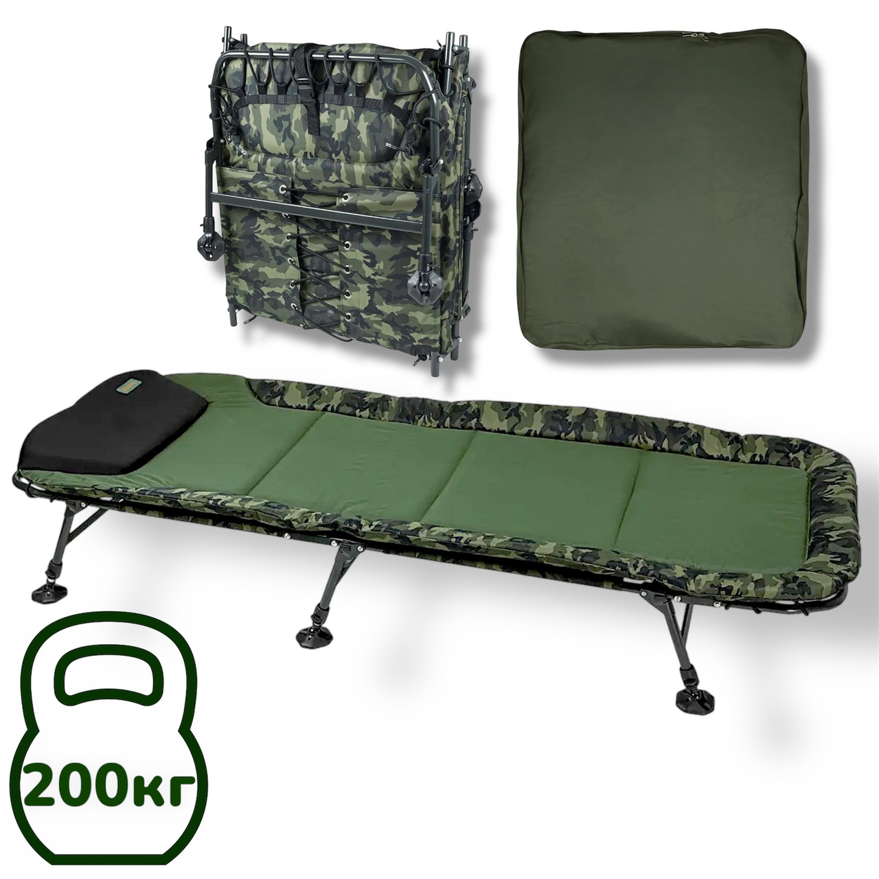 Розкладачка велика посилена Brain Flat Badchair XL 220х86 см