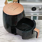 Гриль-фрітюрниця для дому 3200 Вт Top Kitchen аерофритюрниця без олії 6 л аерогриль з терморегулятором, фото 2