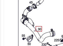 Патрубок охолодження A2742002482 Mercedes  з нержавійки - ДОВІЧНА ГАРАНТІЯ