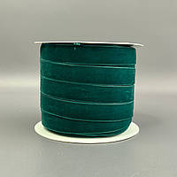 Оксамитова стрічка декоративна 2 см 46м - морська хвиля