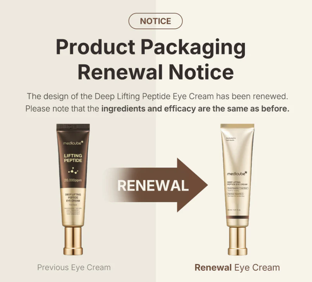 Антивіковий крем для очей Medicube Deep Lifting Peptide Eye Cream с эффектом подтяжки Підтягувальний крем для обрису очей із пептидним комплексом Medicabe Deep Lifting Peptide Eye Cream