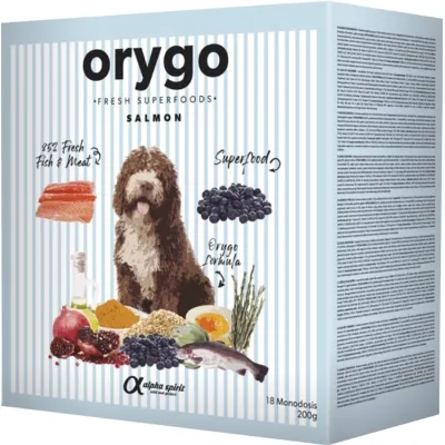 Напіввологий корм для дорослих собак Orygo (Оріго) Salmon з лососем та чорницею 3.6 кг