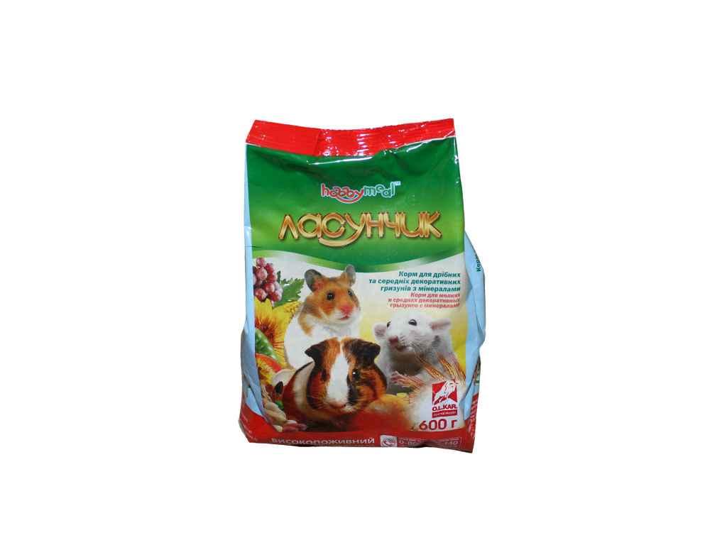 Корм для гризунів Хоббі МІЛ /Ласунчик для дрібних і середніх гризунів. 600гр (пакет) арт.3711 ТМ O.L.KAR, фото 1