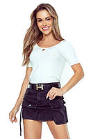 Футболка женская трикотажная однотонная белого цвета. Модель Tisa Eldar