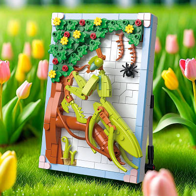 Дитячий тематичний конструктор Богомол 387 деталей Іграшка для складання фігур розвиває посидючість і увагу