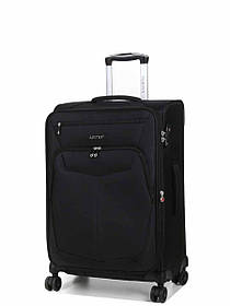 Валіза середня M тканина чорна 66х42х25(+5)см/59л/3кг/Airtex 6903