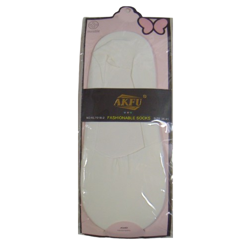 Слідки із силіконом на п'яті та стопі Akfu 36-41 білі 70182, фото 1