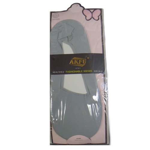 Слідки із силіконом на п'яті та стопі Akfu 36-41 сірі 70182, фото 1