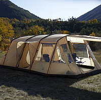 Намет туристичний із вікнами для кемпінгу на 6 осіб Палатки й аксесуари для походу Розмір 580х380х205 см Grand Canyon