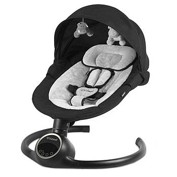 Заколисуючий центр шезлонг 2в1 Kidwell Reve black/silver Чорний