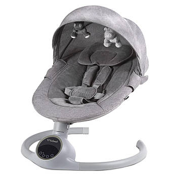Заколисуючий центр шезлонг 2в1 Kidwell Reve gray/silver Сірий