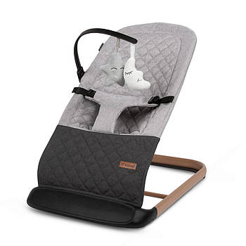 Заколисуючий шезлонг Kidwell Laro gray/wooden Сірий