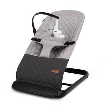 Заколисуючий шезлонг Kidwell Laro grey/black Сірий