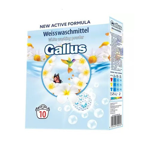 Пральний порошок Gallus Weiss для білих тканин 650 гр