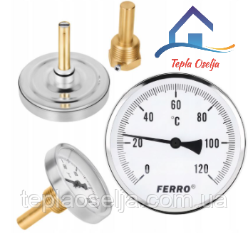 Термометр Ferro 120°C 1/2 63мм