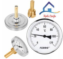 Термометр Ferro 120°C 1/2 63мм