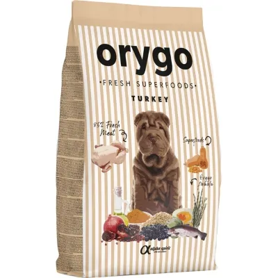 Напіввологий корм для дорослих собак Orygo (Оріго) Turkey з індичкою та гарбузом 8 кг