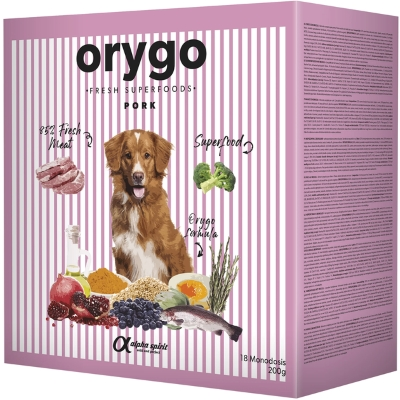 Напіввологий корм для дорослих собак Orygo (Оріго) Pork зі свининою та броколі 3.6 кг