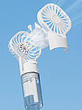 Портативний акумуляторний вентилятор зволожувач 2в1 Cool Breeze White, фото 4
