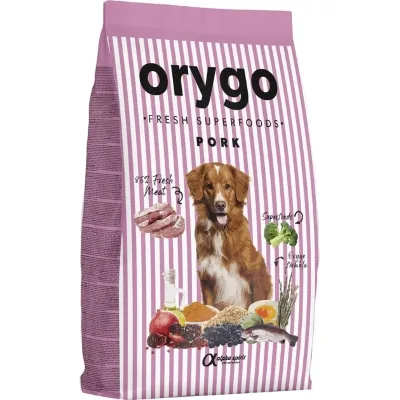 Напіввологий корм для дорослих собак Orygo (Оріго) Pork зі свининою та броколі 8 кг