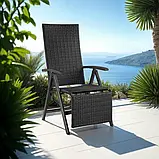 Складне крісло Brisbane з підніжкою алюміній, фото 3