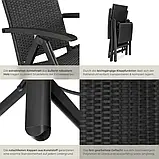 Складне крісло Brisbane з підніжкою алюміній, фото 5