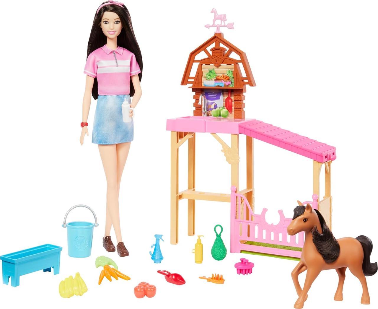 Ігровий набір Barbie Барбі Стайня з лялькою Рене, поні та аксесуарами