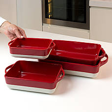 ФОРМА ДЛЯ ЗАПІКАННЯ ПРЯМОКУТНА M (255x144x60мм, Білий/червоний), фото 5