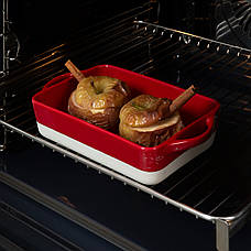 ФОРМА ДЛЯ ЗАПІКАННЯ ПРЯМОКУТНА M (255x144x60мм, Білий/червоний), фото 2