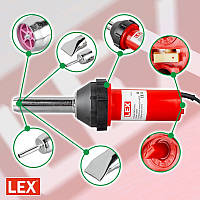 Термоповітряний паяльник термо фен для паяння LEX LXHG11 Зварювальний фен для ремонту пластику 1200 Вт