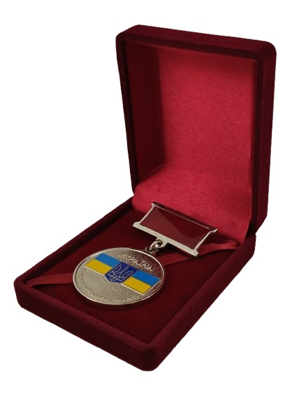 Футляр класичний для нагород, медалей, орденів, монет, піктограм бордовий оксамитовий ML-15, фото 1