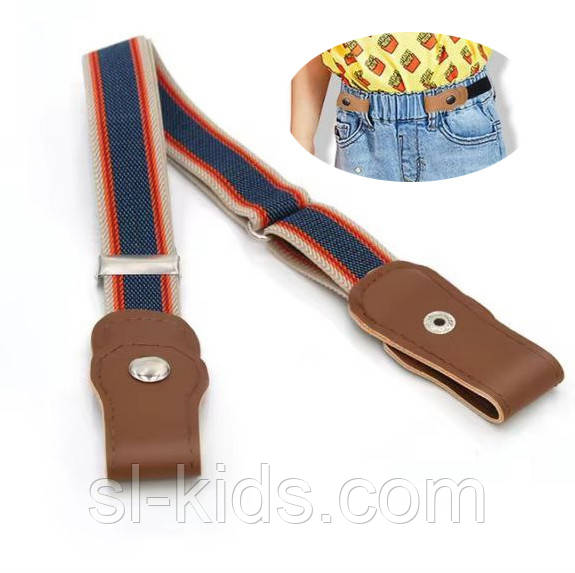 Еластичний дитячий пояс, ремінь без пряжки, фото 1