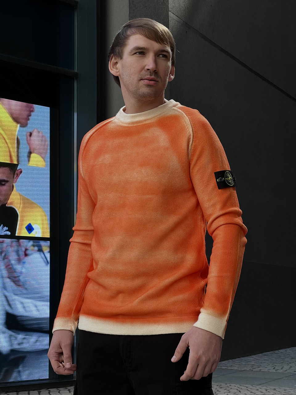 Светр чоловічий Stone Island Airbrush Cotton Crewneck Sweater